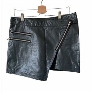Vintage leather mini skirt